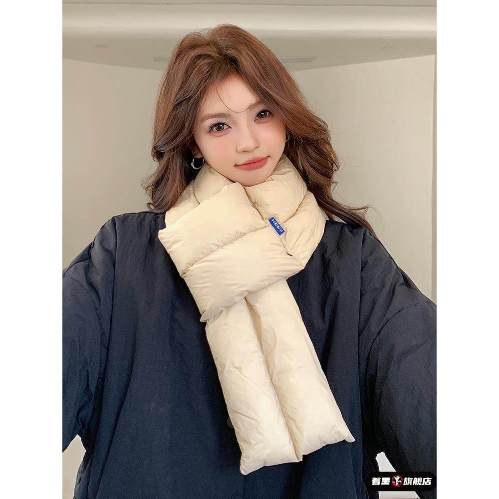 羽绒围巾女冬季2025新款防风保暖多巴胺韩版百搭加绒加厚防寒围脖,服饰配件/皮带/帽子/围巾,围巾/丝巾/披肩,淘宝优惠券,粉丝福利购,淘宝优惠卷