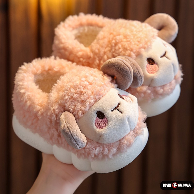 儿童室内包跟居家鞋棉拖鞋宝宝冬季松男女童