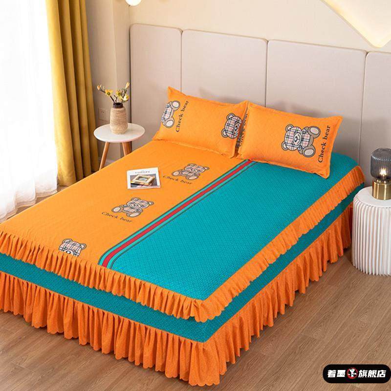 清仓特价水洗棉床裙式床罩单件全防尘保护套1.5米单床垫床笠防滑,床上用品,隔脏床品,淘宝优惠券,粉丝福利购,淘宝优惠卷