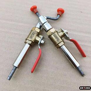 轮胎快速打气嘴充气头真空胎加气充气管手摇冲气杆带表电动车汽车