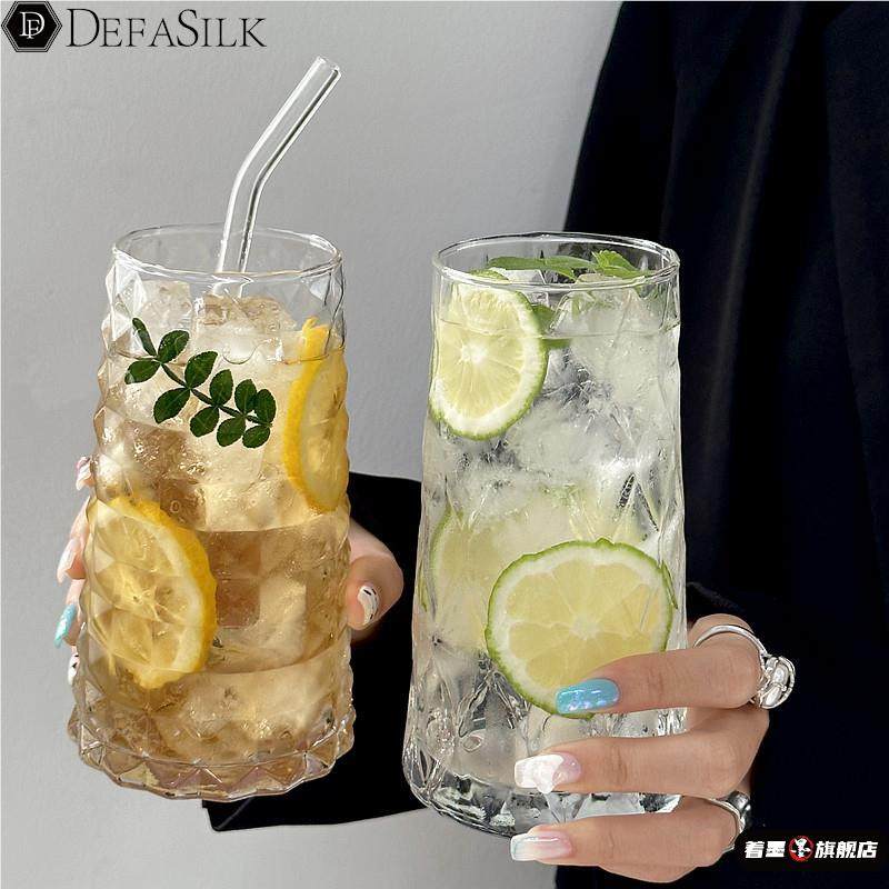 ins风水果茶杯玻璃杯子冰美式咖啡杯创意饮料果汁杯冷饮气泡水杯,餐饮具,玻璃杯,淘宝优惠券,粉丝福利购,淘宝优惠卷