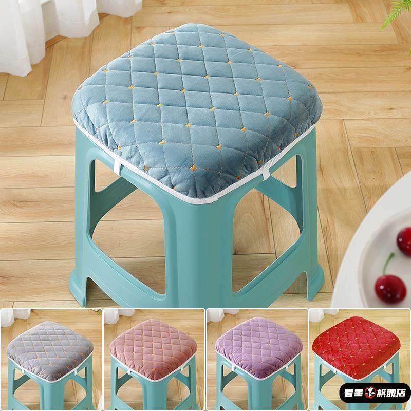 方凳、座套、方椅垫、塑料方套、棉质加厚酒店家用、四季通用