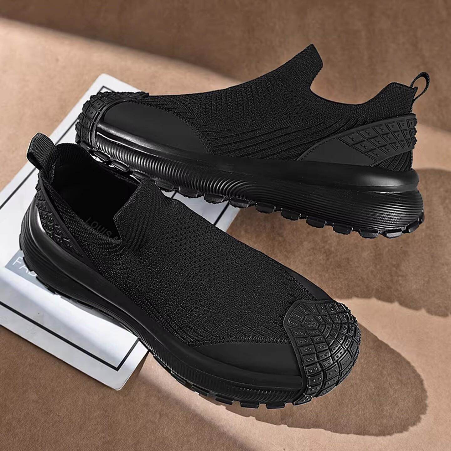 男士透气防臭软底布鞋一脚蹬百搭运动休闲厚底舒适潮鞋子男鞋轻便