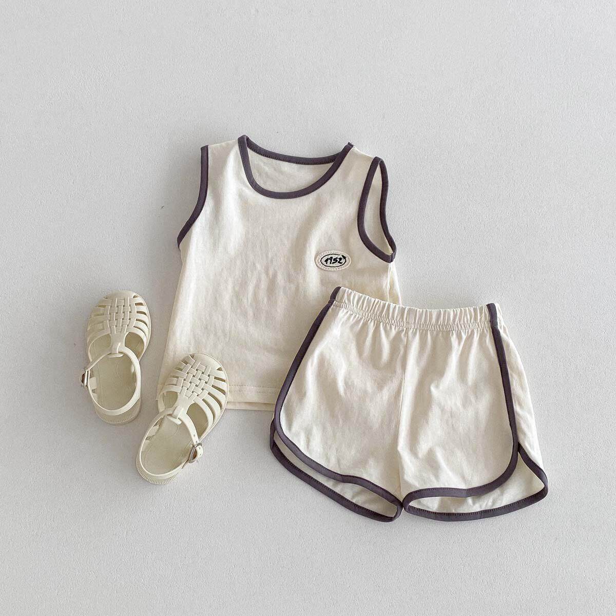 男童运动背心短裤套装儿童两件套女童夏装男宝宝婴儿衣服薄款套装