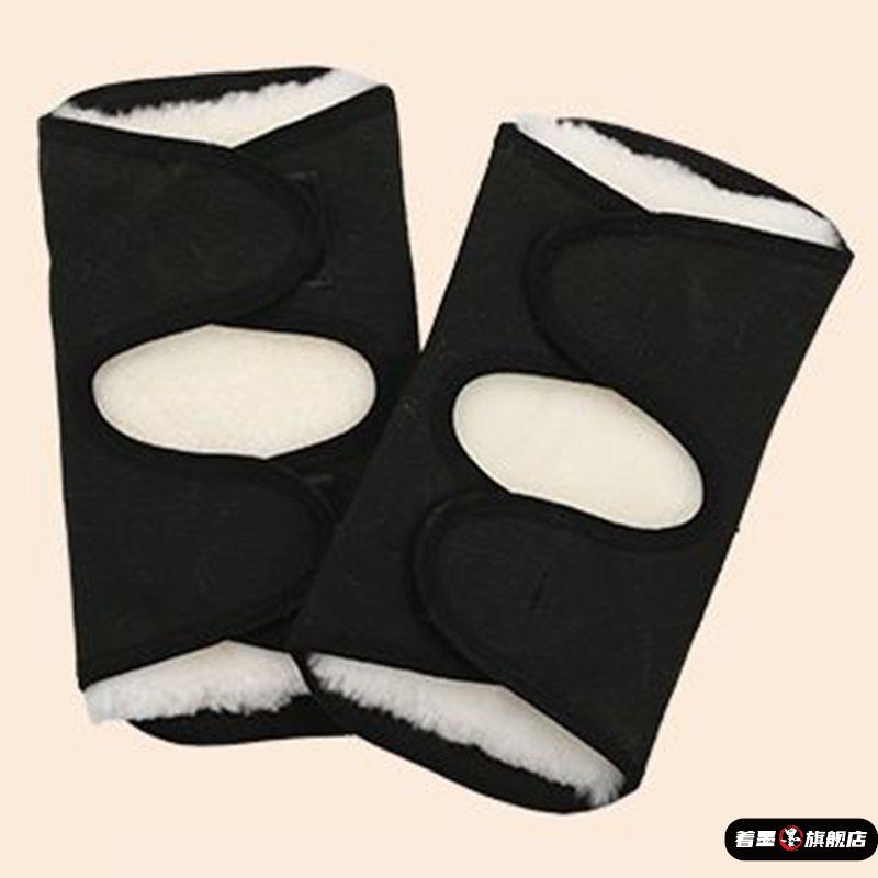 加厚护膝中老年人专用粘扣纯羊毛男女老人防寒保暖皮毛一体护膝