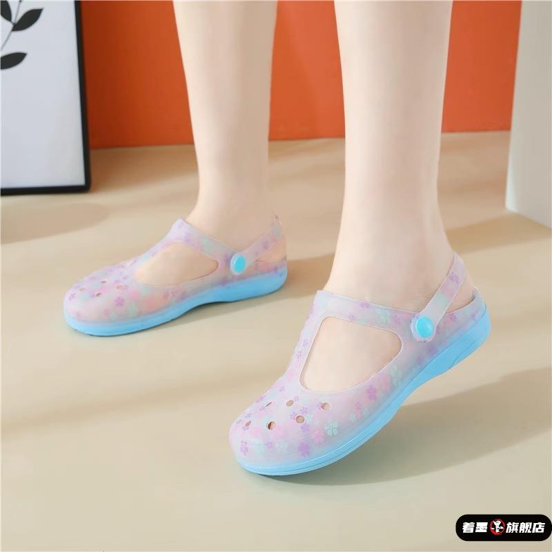 夏季洞洞鞋新款女护士凉鞋果冻鞋沙滩鞋防滑