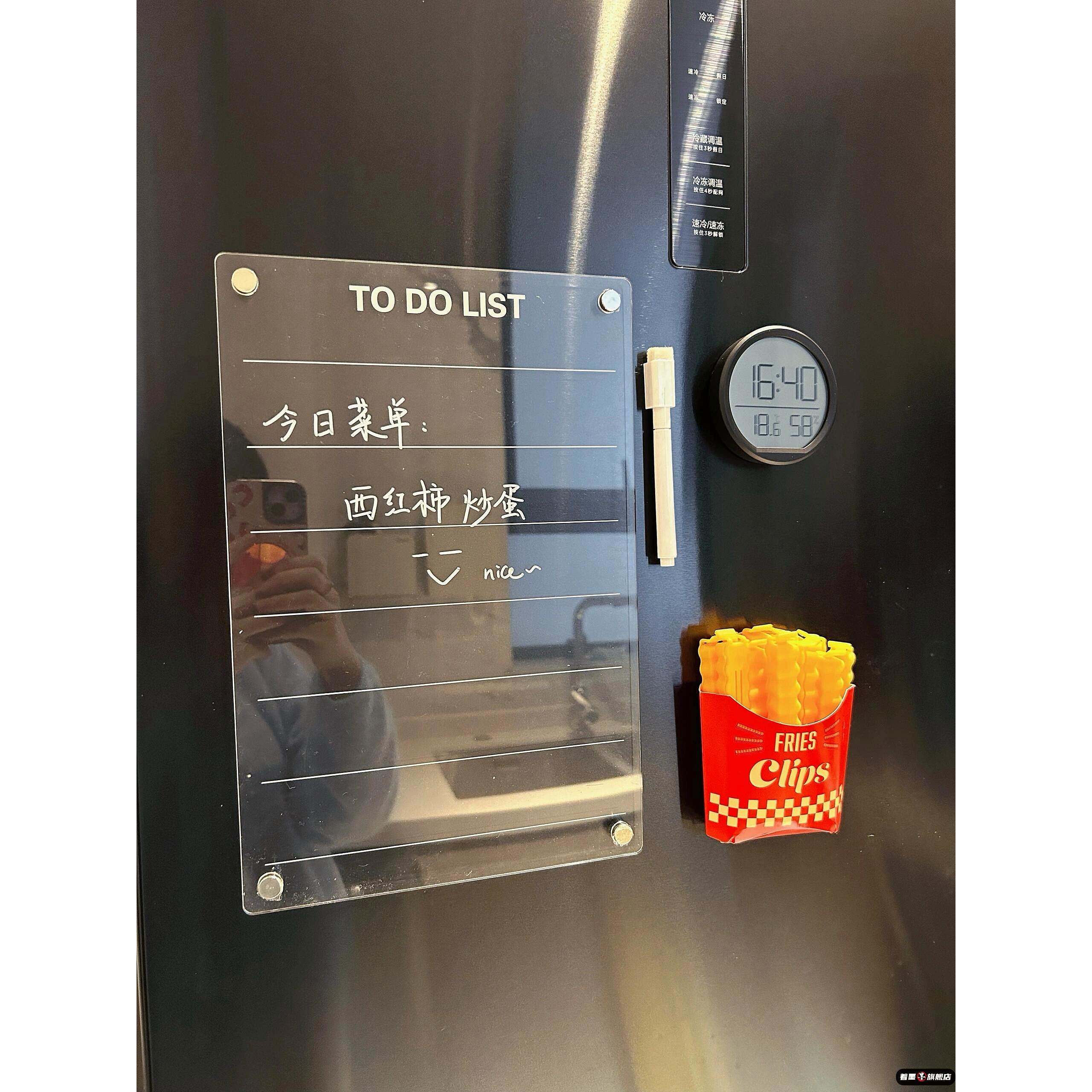 记事板冰箱贴装饰透明亚克力板可擦冰箱贴磁