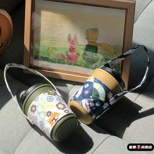 手工布艺 环保手提奶茶杯套 咖啡饮料外带杯摇摇杯套袋rivers杯套