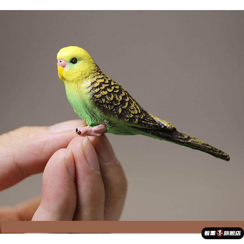 仿真动物 鸟类 蓝色鹦鹉 小鸟玩具塑料玩偶模型手办摆件