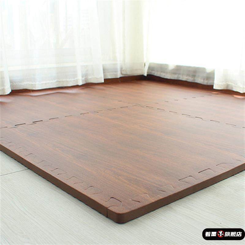 味泡沫地垫隔音仿木纹拼图垫子可剪裁加厚拼接地面毯铺满卧室