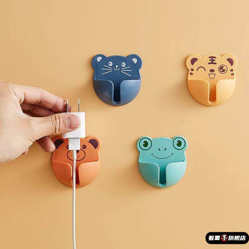 插头挂钩厨房插座电源线墙上固定收纳神器免