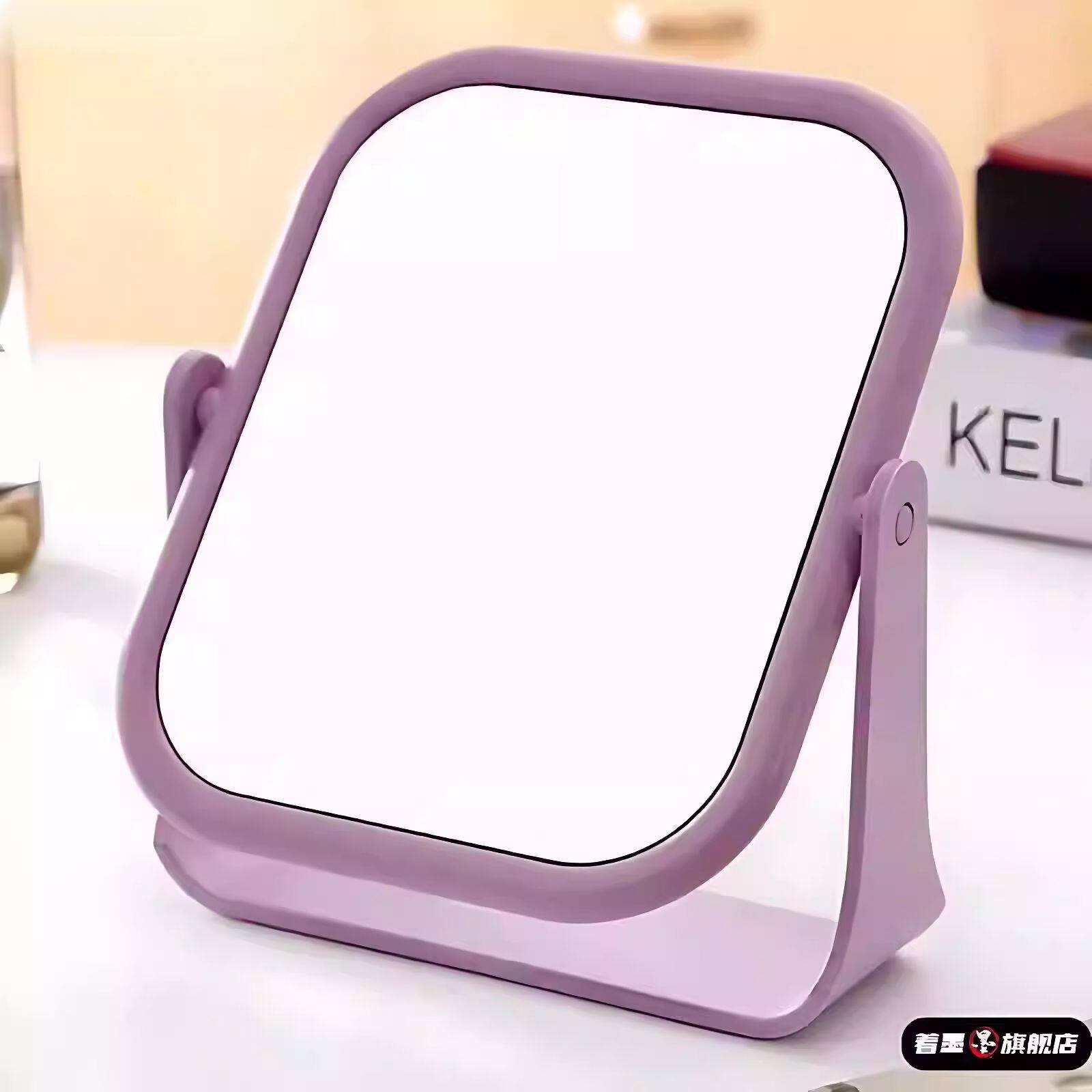 手持化妆镜子大号简约双面化妆镜宿舍台式梳妆镜学生桌面公主镜