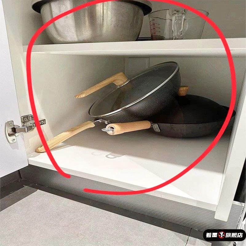 厨房锅具收纳盒整理整体橱柜锅盖置物架滑轮杂物收纳层架分隔神器,厨房/烹饪用具,碗架,淘宝优惠券,粉丝福利购,淘宝优惠卷