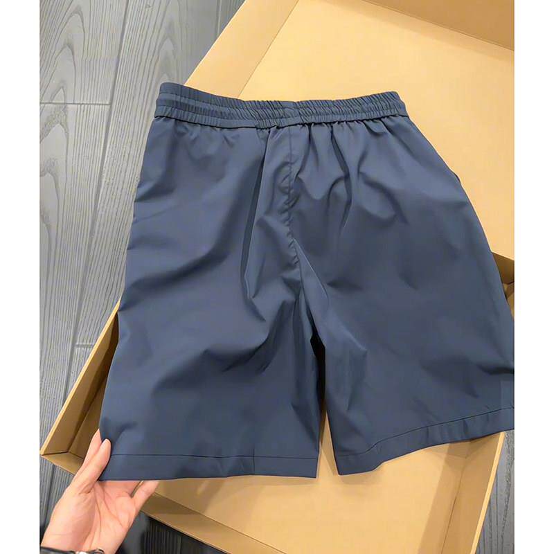 美式复古休闲运动短裤男斜切速干夏季薄款冰丝篮球裤子直筒四分裤