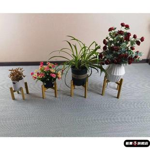 花盆抬高支架增高盆栽托架底座十字小花架子实木桌面多肉花托花台