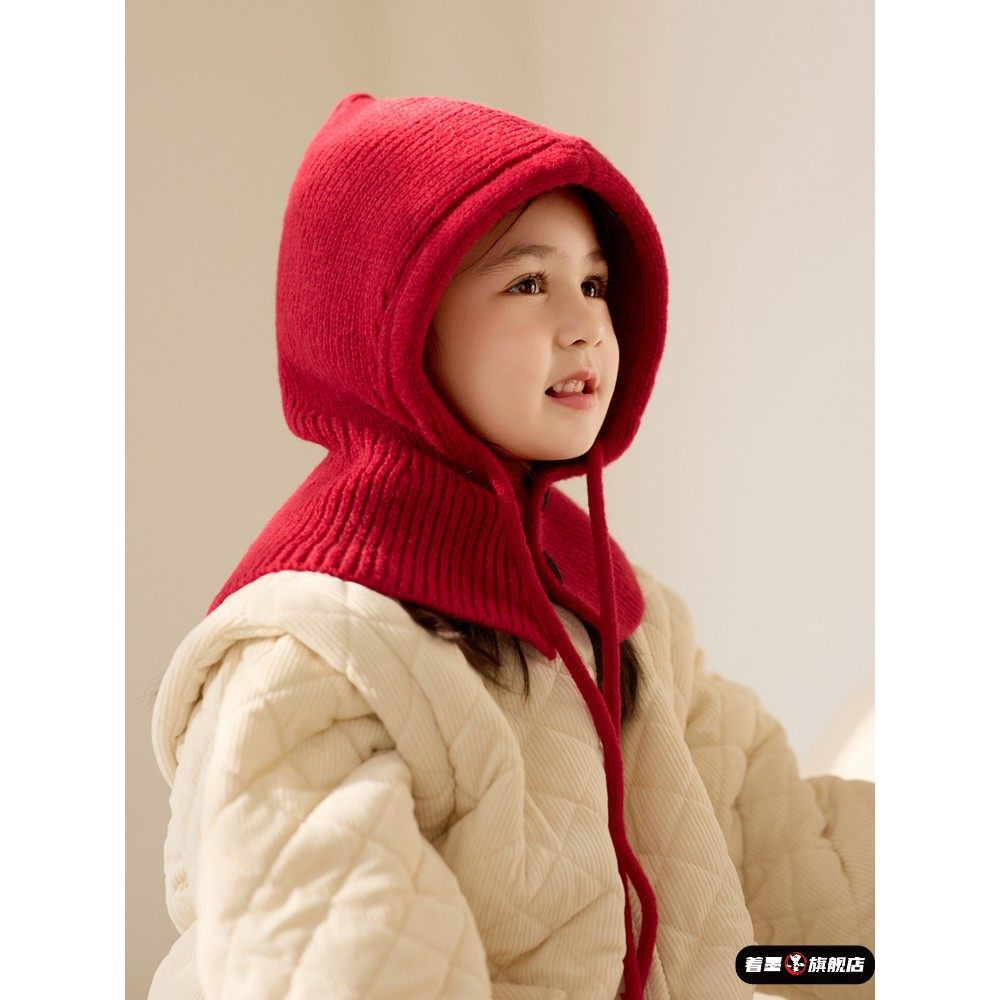 冬季套头保暖披肩儿童帽子秋男女童阿法帽20