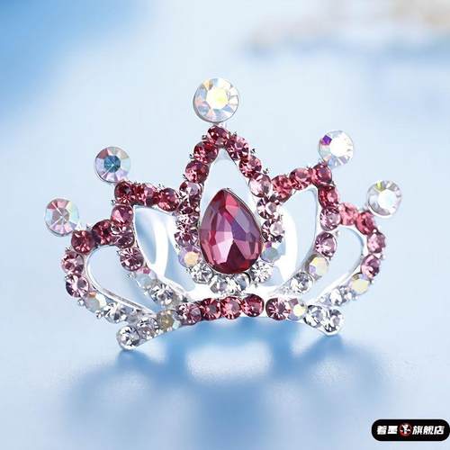 新款韩国儿童皇冠公主皇冠插梳可爱女孩水钻