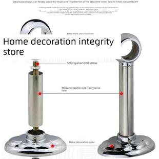固定式晾衣架吊杆晒衣顶座阳台吊环不锈钢管配件衣杆吊座吊顶支架