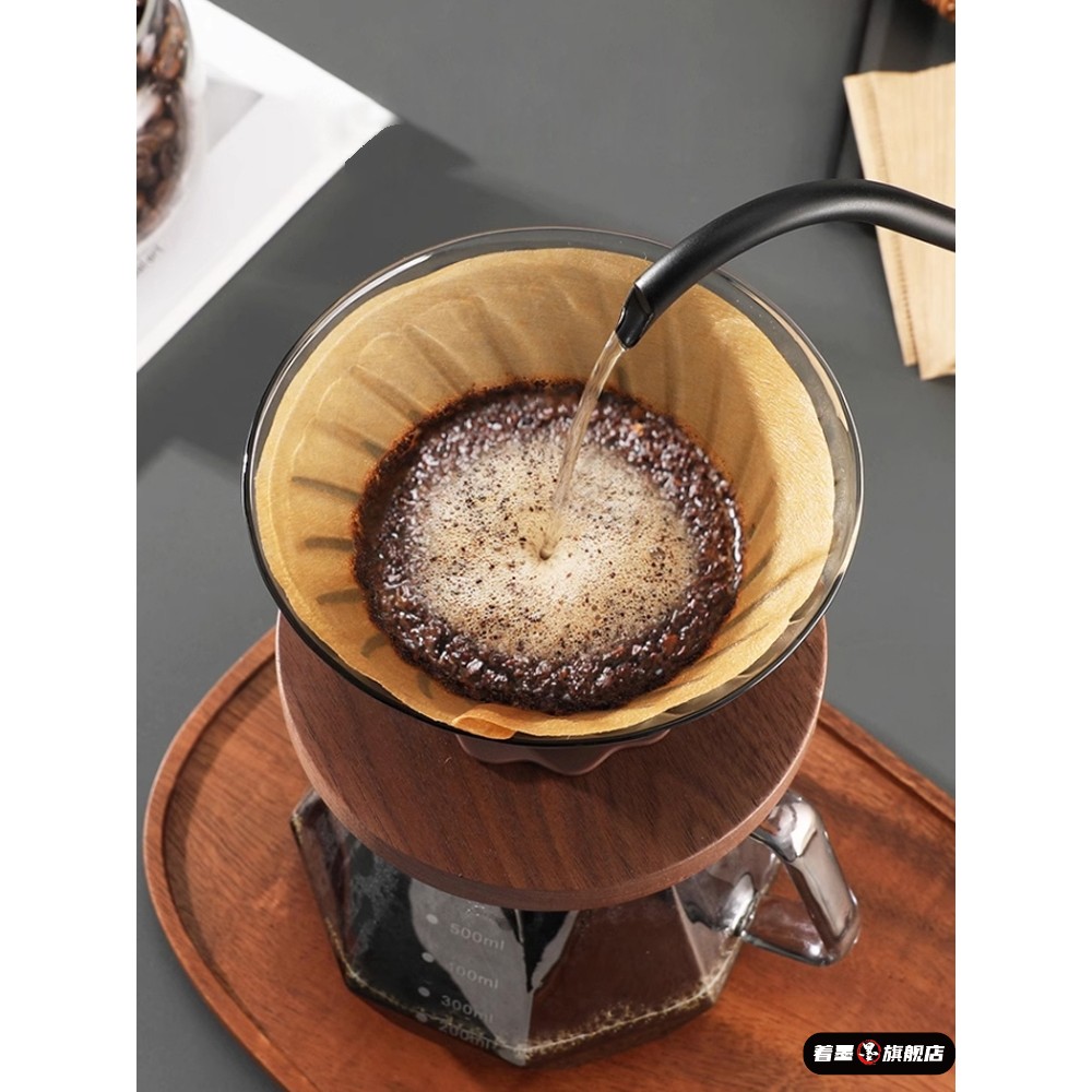 扇形手冲咖啡滤纸v60v型锥形美式机滴漏式滤