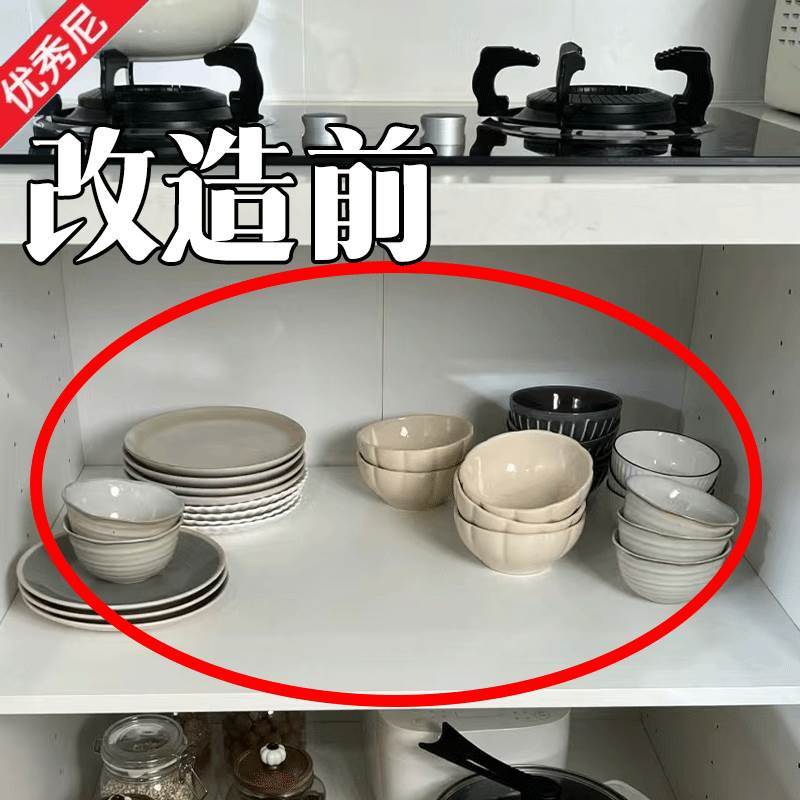 碗碟收纳升级改造！碗碟收纳架双层沥水架子2025新款餐具收纳碗柜