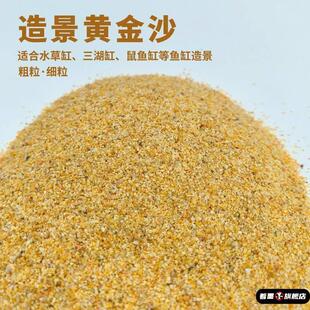 天然黄金沙底砂斑马狗头鱼专用沙河豚鼠鱼沙鱼缸造景化妆沙