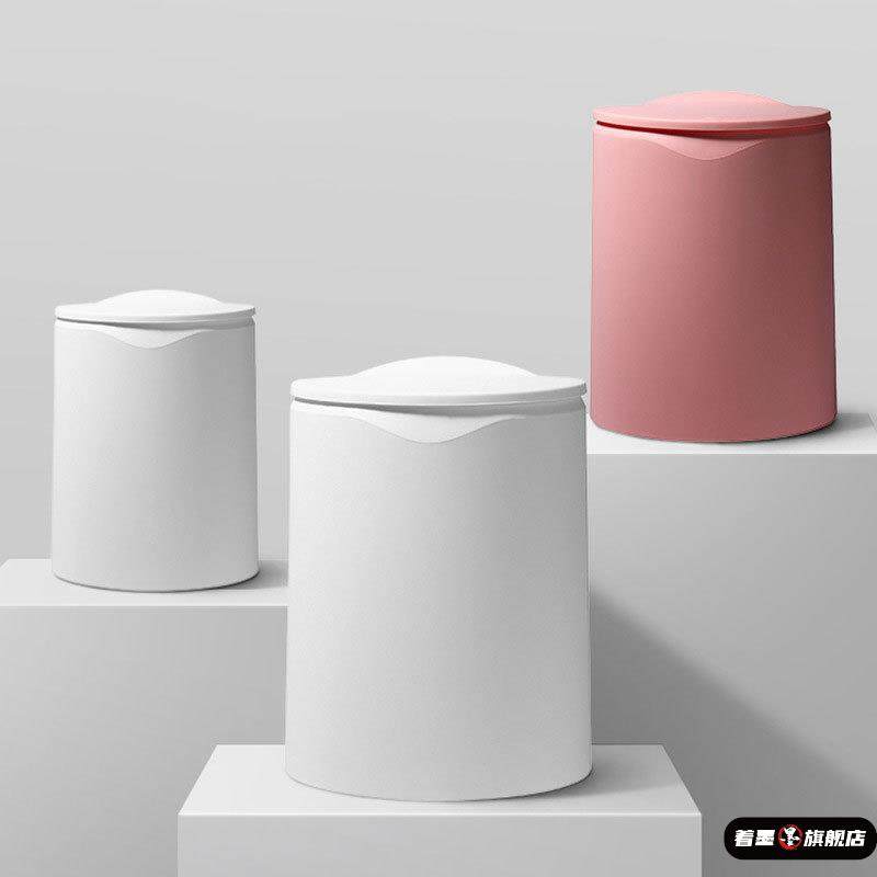 按压带盖塑料双层垃圾篓客厅厕所卫生间厨房垃圾桶家用高颜值大号