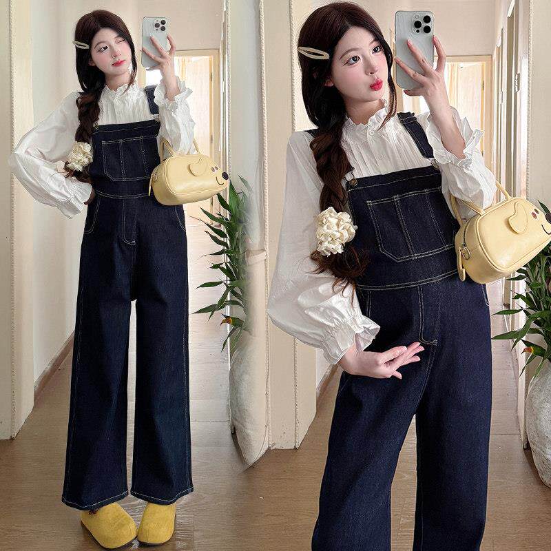 小个子背带裤宽松孕妇装时尚孕妇牛仔高质量孕妇裤舒适款小高个子