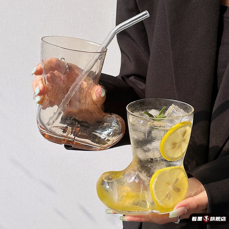 家用高颜值酒杯ins风创意靴子玻璃杯个性冰