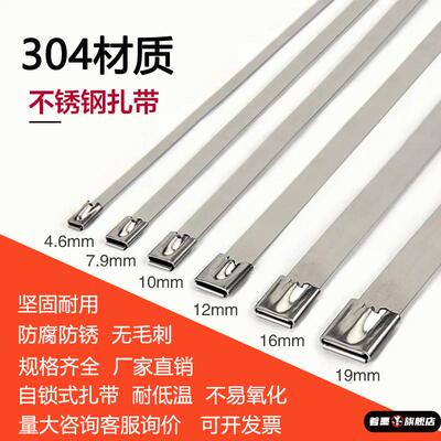 扎带收紧器304金属不锈钢可拆卸重复使用高强度抗老化自锁式户外