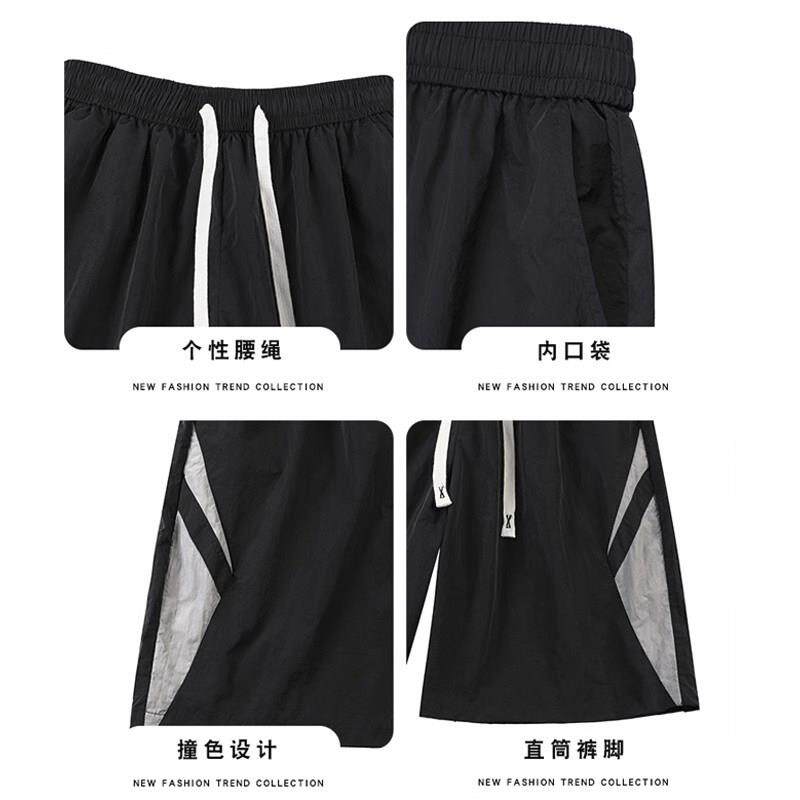 冰丝速干五分运动裤男款休闲短裤美式夏季男宽松百搭运动跑步裤子