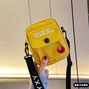 网红时尚小包包2025新款潮日系小清新学生斜挎包可爱女孩小帆布包
