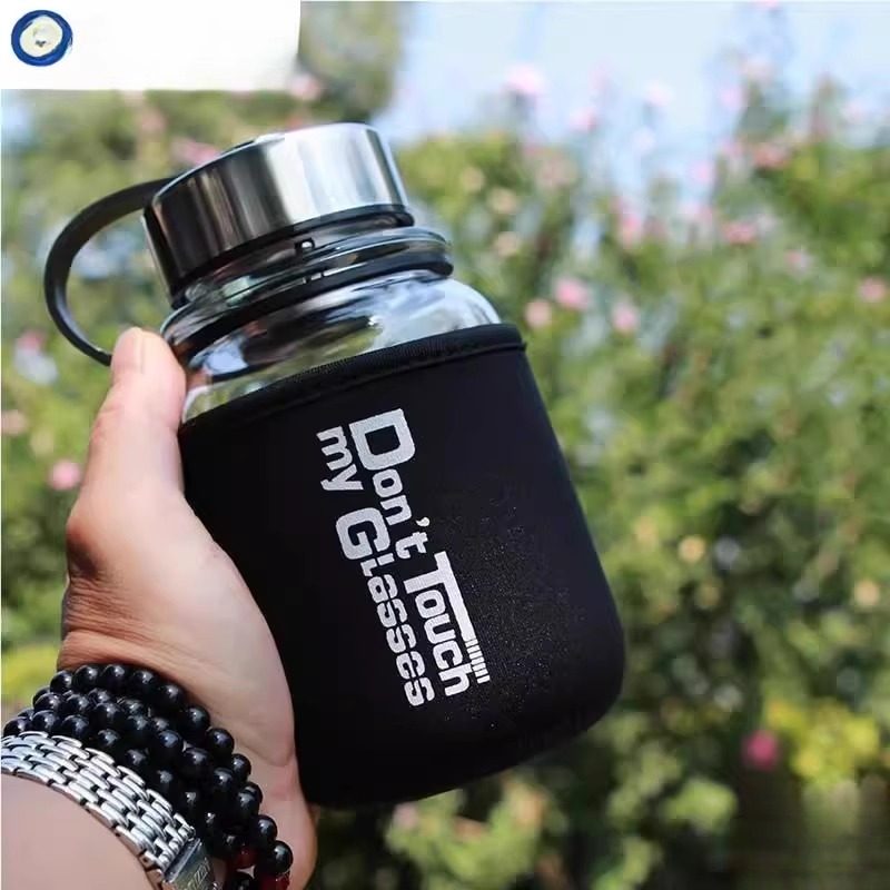 玻璃杯情侣泡茶超大容量水杯子泡茶杯防摔便携耐高温透明