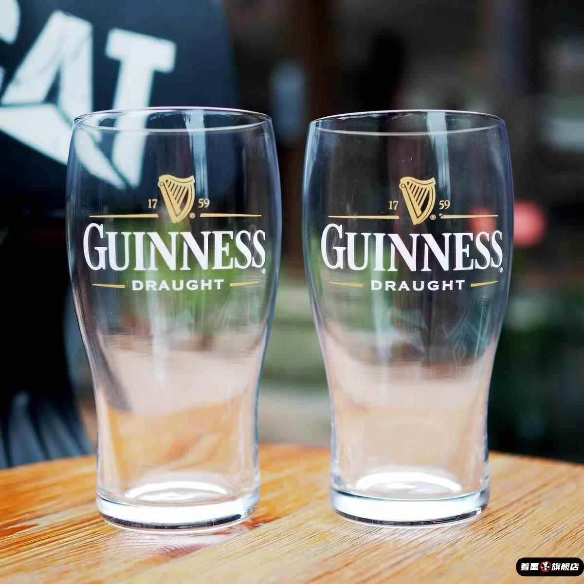 。肥猫酒杯精酿啤酒杯健力士杯子竖琴浪涌Guinness吉尼斯黑啤爱尔