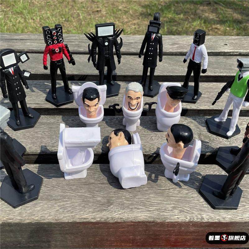 监控人马桶人摆件公仔模型泰坦音响人vs电视人玩偶手办男孩玩具