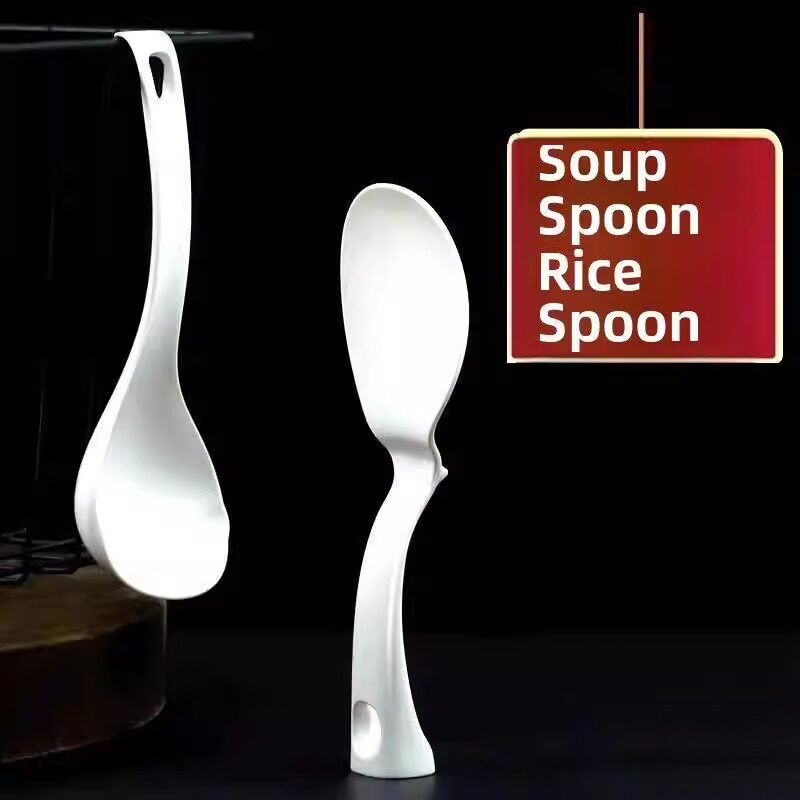 厨房食品级挂钩汤勺粥勺饭勺电饭煲压力锅通专用PP塑料盛米饭舀子