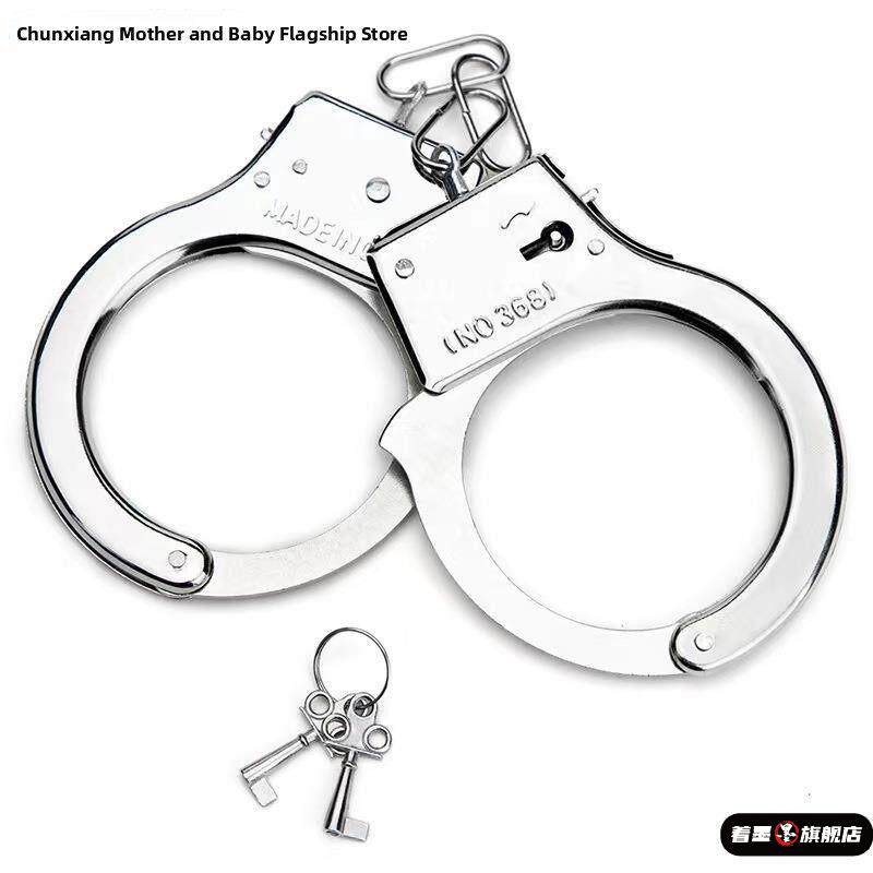 儿童金属手铐玩具加厚加重情侣男女影视拍摄道具脚镣一体密室脚铐