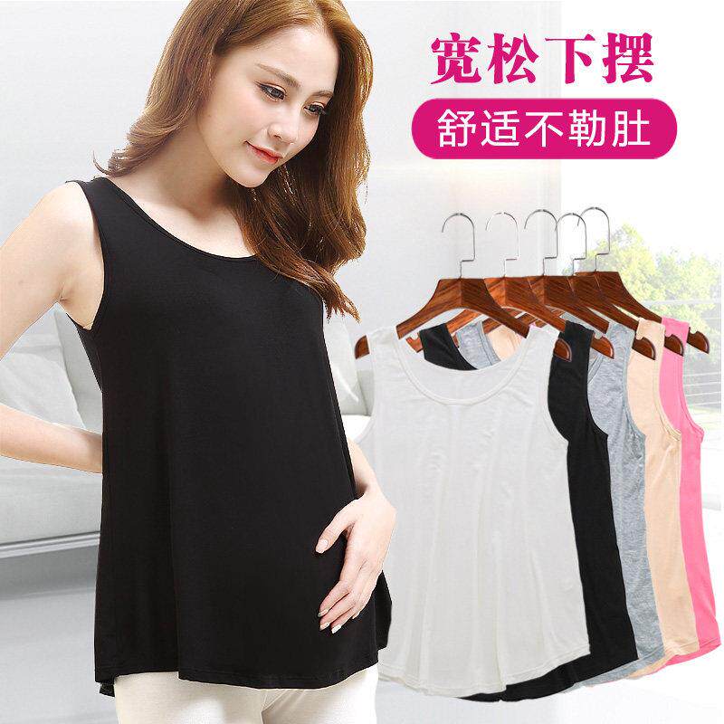 孕妇透气舒适吊带上衣背心怀孕期打底内衣无袖宽松大码装夏装薄款