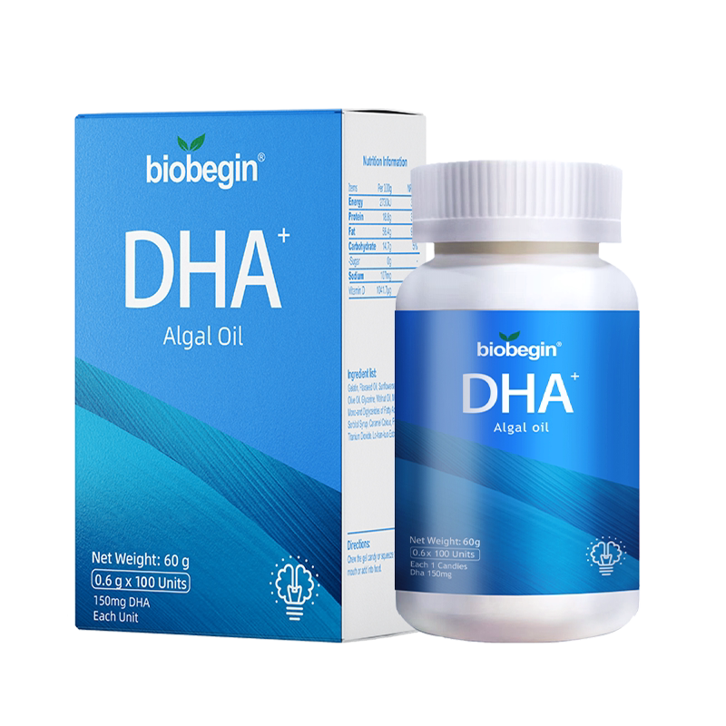 DHA100粒胶囊佰欧林孕妇专用新西兰进口藻油儿童补脑增强记忆力