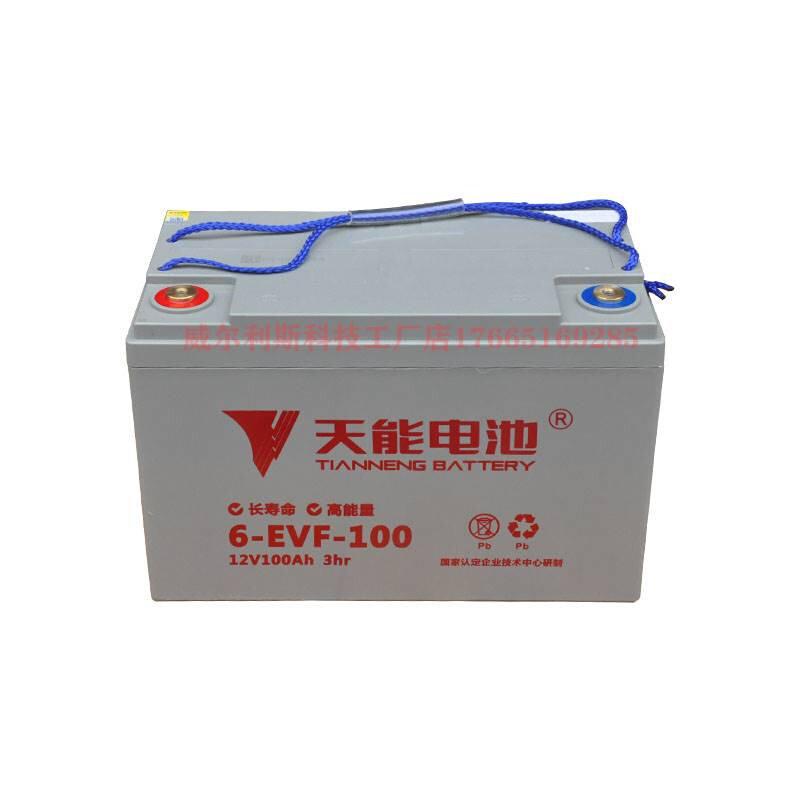 天能电瓶12V100A 丽驰 比德文 御捷电动四轮铅酸蓄电池6evf100