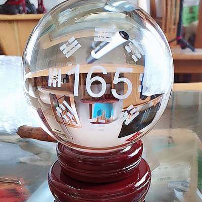 15年老店亚购水晶球 165平衡数字牌工艺品厨房摆设数易57内雕摆件