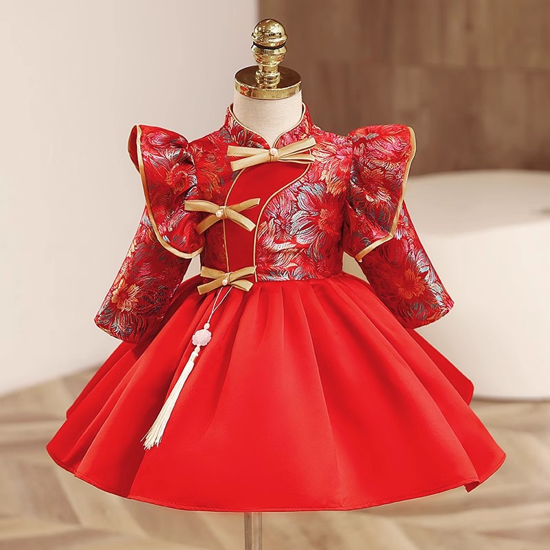 女童宝宝周岁礼服过年拜年服