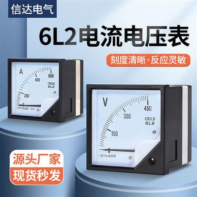 6L2-A交流电流表600/5 400/5 1000/5指针电压表450V 功率因数表