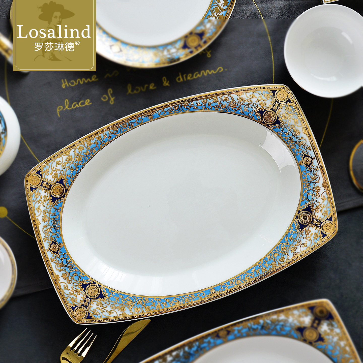 欧式骨瓷大号鱼盘家用蒸鱼盘子长方形鱼碟装鱼盘子浮雕餐具鱼盘,餐饮具,盘,淘宝优惠券,粉丝福利购,淘宝优惠卷