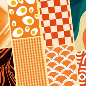 桔色信号痛包背景纸diy材料素材纸手机壳背卡纸装 饰手帐￥￥