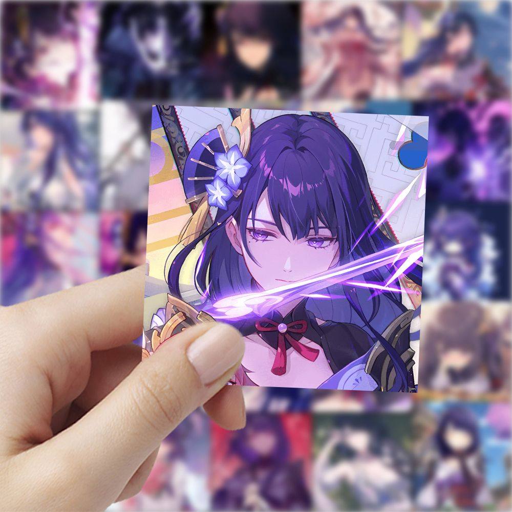 118张原神雷电将军贴纸少女周边手账手机壳贴画防水,文具电教/文化用品/商务用品,贴纸/立体贴纸,淘宝优惠券,粉丝福利购,淘宝优惠卷