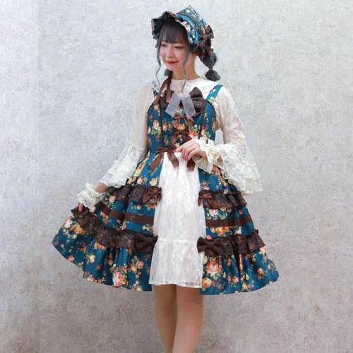 古典玫瑰印花lolitaaxesfemme