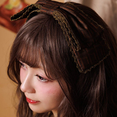 axesfemme日系夹心巧克力图案蝴蝶结系列lolita发箍LD649X17C