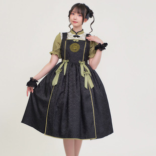 axesfemme kawaii日系中华娘牡丹刺绣lolita吊带连衣裙LD341X27S