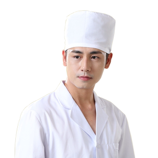 医生帽男护士帽医师圆帽白色卫生帽蓝色食品厂中医大夫医用工作帽