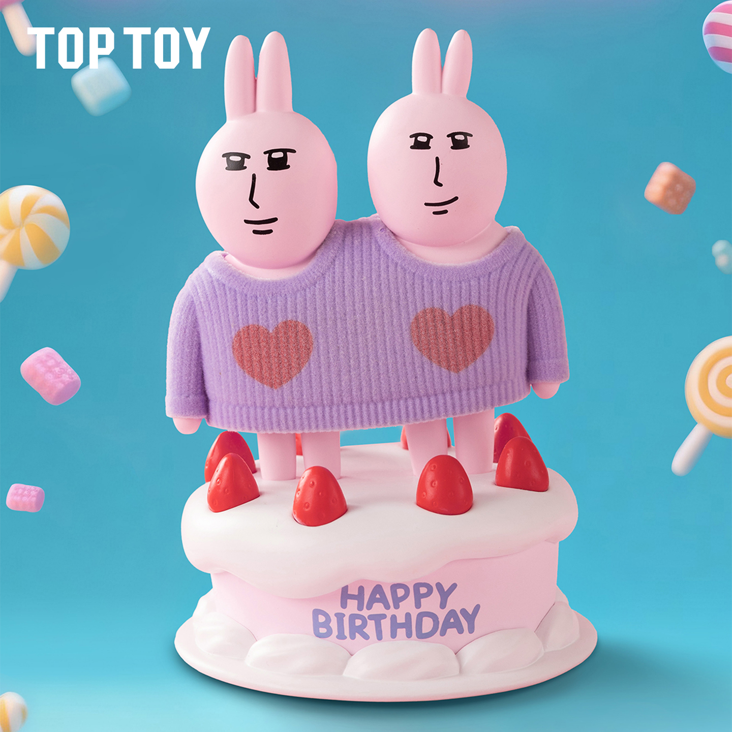 TOPTOY粉红兔子美丽心情系列